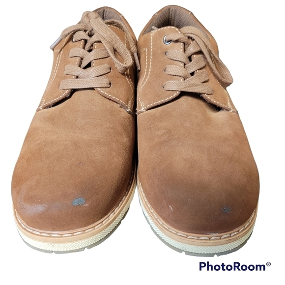 Madison Avenue Simpson Brown Faux Suede Oxford Shoes - Picture 3 of 6